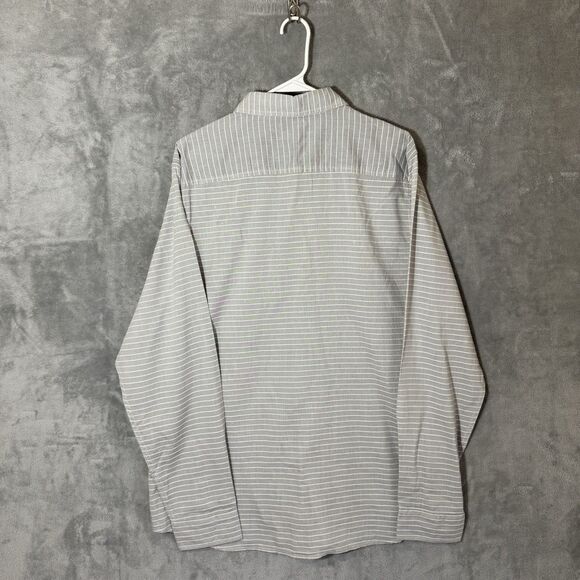 NWT AG Adriano Goldschmied Standard Fit Long Sleeve Button Up Shirt M Gray $158 - Picture 3 of 10